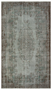 Atina Gri Eskitme Yün El Dokuma Halısı 171 x 304 Apex Unique