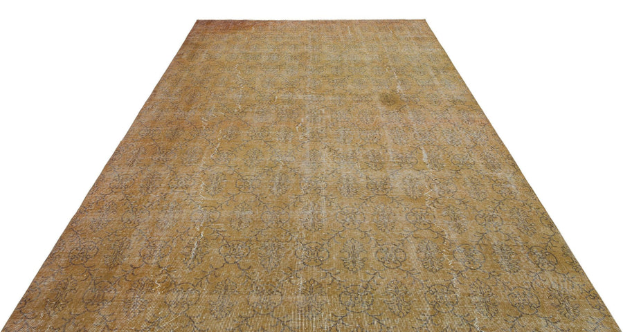 Hardal Krem Anadolu Çiçekli Yün Halı 220x335 - Özel Seri