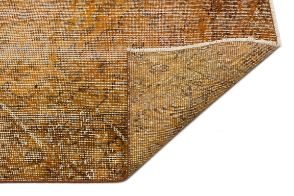 Hardal Krem Anadolu Geometrik Çiçekli Yün Halı 161x276 - Özel Seri