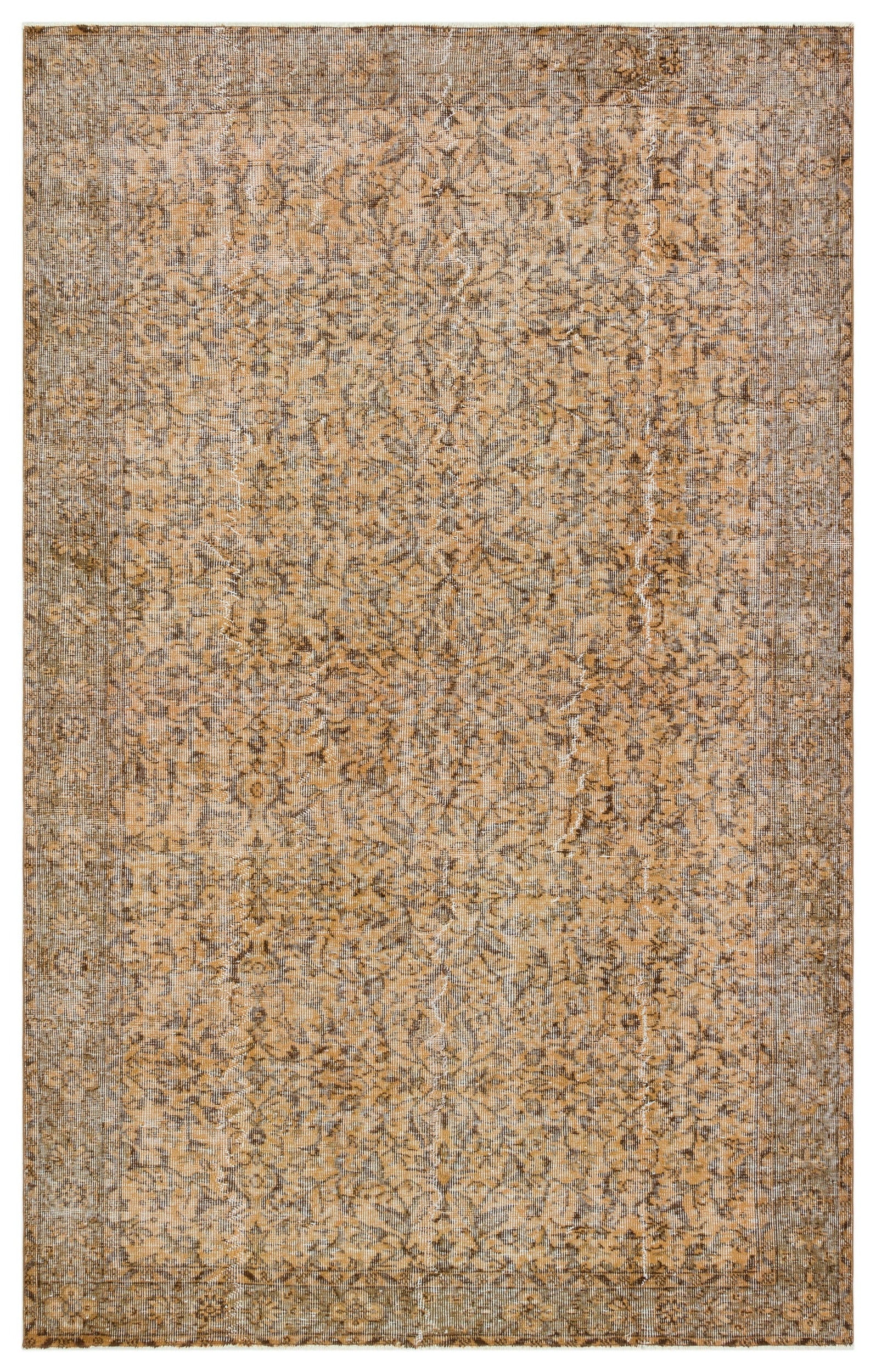 Atina Kahverengi Eskitme Yün El Dokuma Halısı 171 x 272 Apex Unique