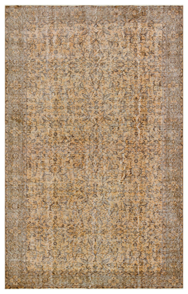 Antrasit Gold Anadolu Çiçekli Yün Halı 171x272 - Özel Seri