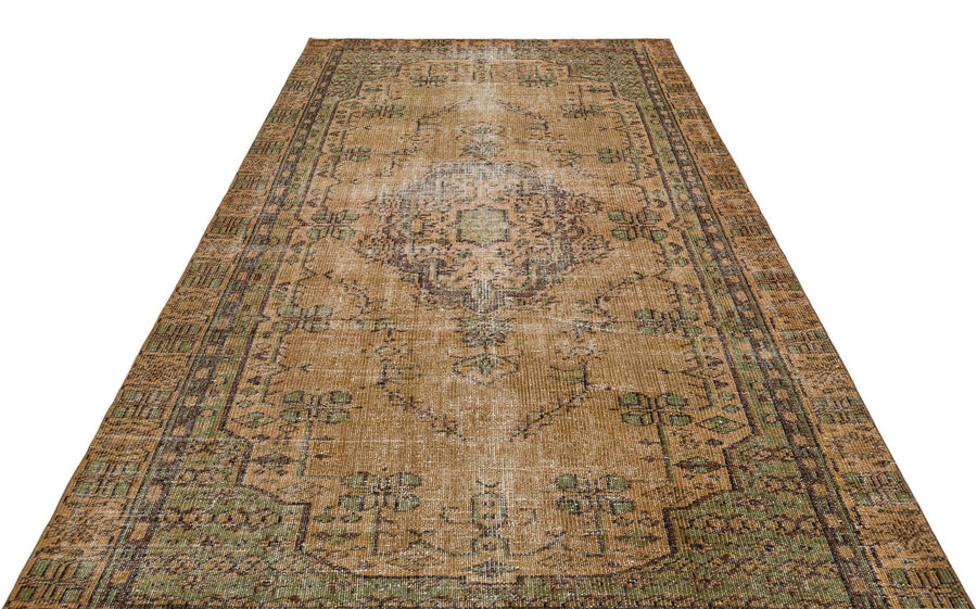 Bej Hardal Anadolu Eskitme Geometrik Yün Halı 175x277 - Özel Seri