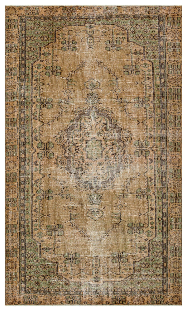 Bej Hardal Anadolu Eskitme Geometrik Yün Halı 175x277 - Özel Seri