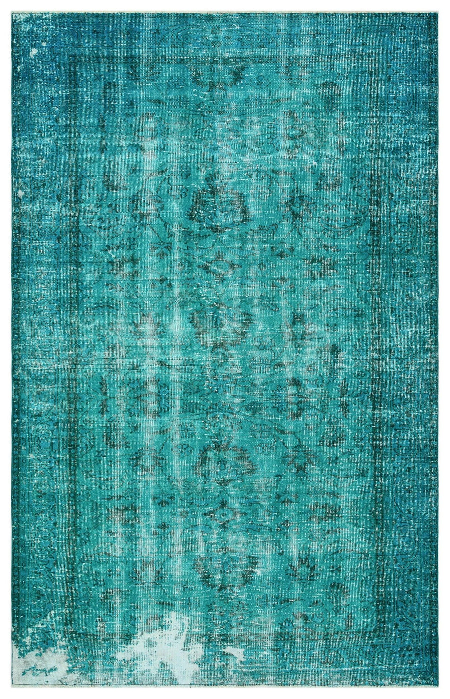Beyaz Gri Bohem Eskitme Yün Halı 180x279