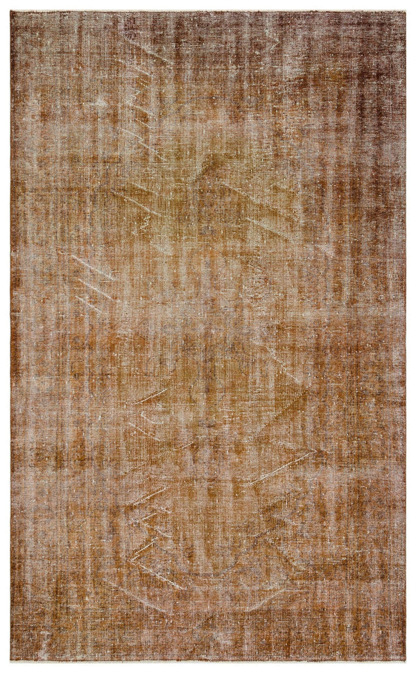 Bej Krem Anadolu Eskitme Geometrik Yün Halı 185x306 - Özel Seri