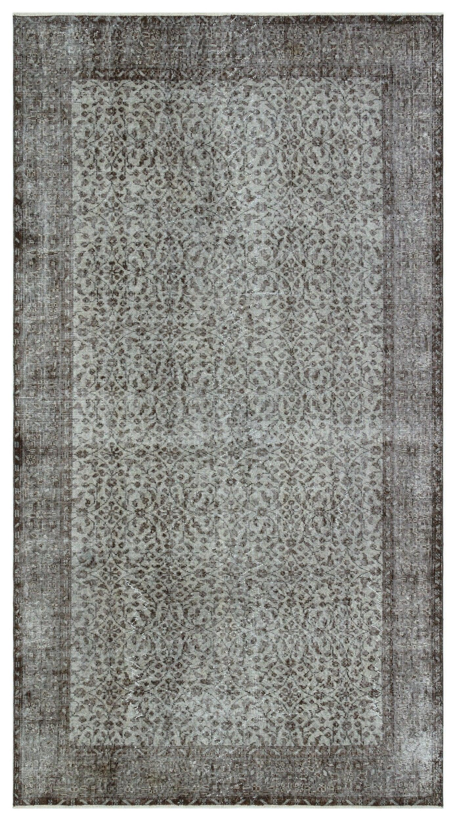Gri Anadolu Geometrik Klasik Yün Halı 157x285 - Özel Seri
