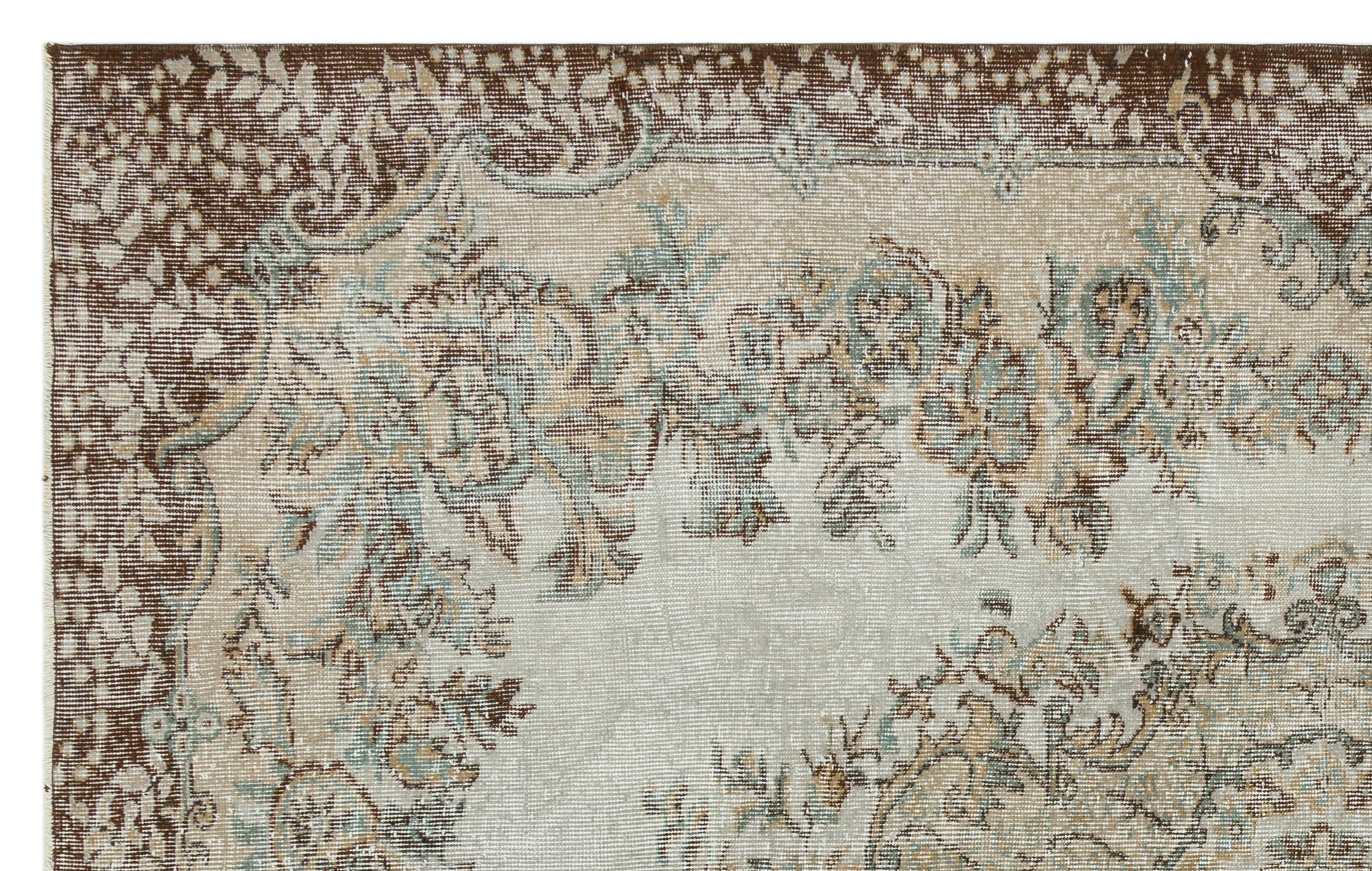 Atina Gri Eskitme Yün El Dokuma Halısı 177 x 278 Apex Unique