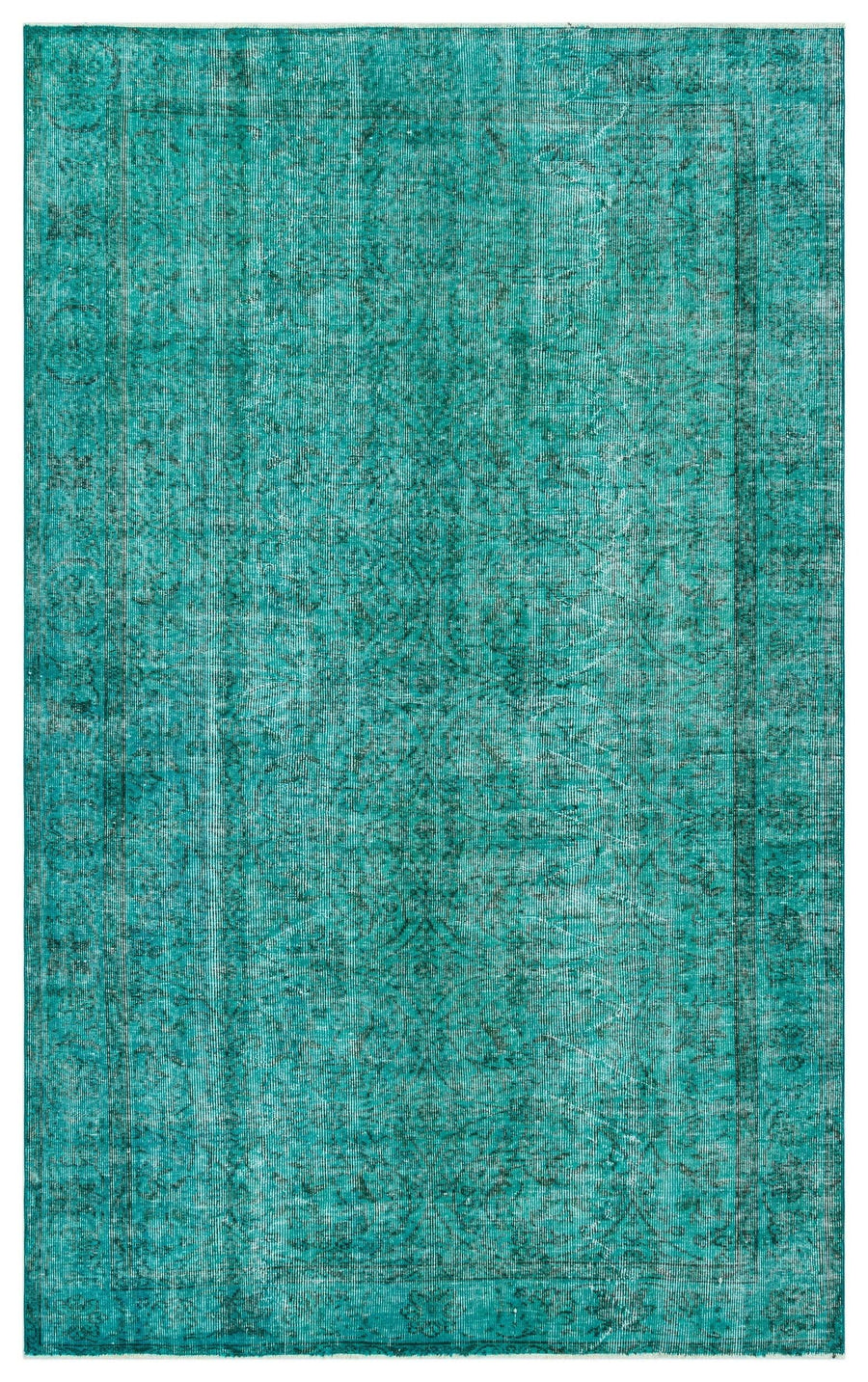 Beyaz Krem Bohem Eskitme Yün Halı 165x264