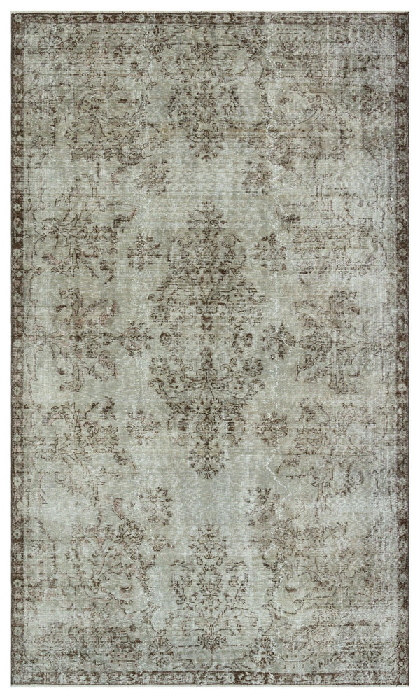 Gri Anadolu Geometrik Klasik Yün Halı 171x290 - Özel Seri