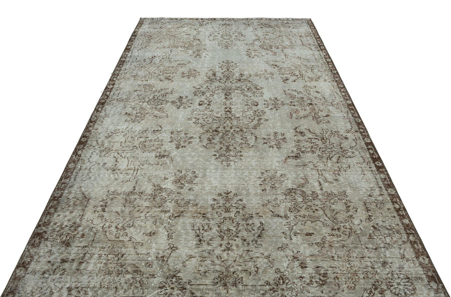 Gri Anadolu Geometrik Klasik Yün Halı 171x290 - Özel Seri