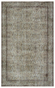 Atina Gri Eskitme Yün El Dokuma Halısı 174 x 290 Apex Unique