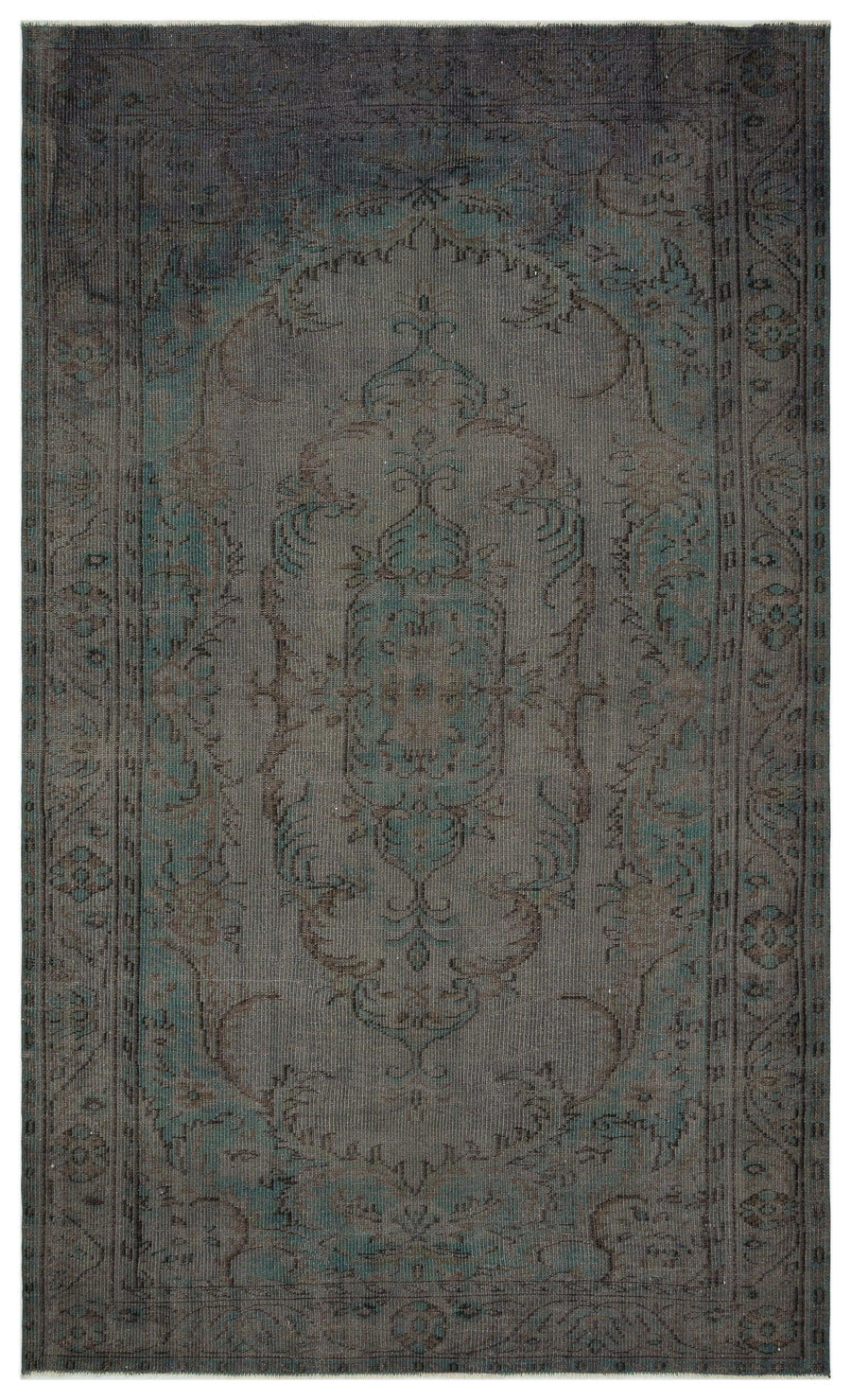 Gri Anadolu Geometrik Klasik Yün Halı 180x295 - Özel Seri