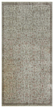 Atina Gri Eskitme Yün El Dokuma Halısı 137 x 283 Apex Unique