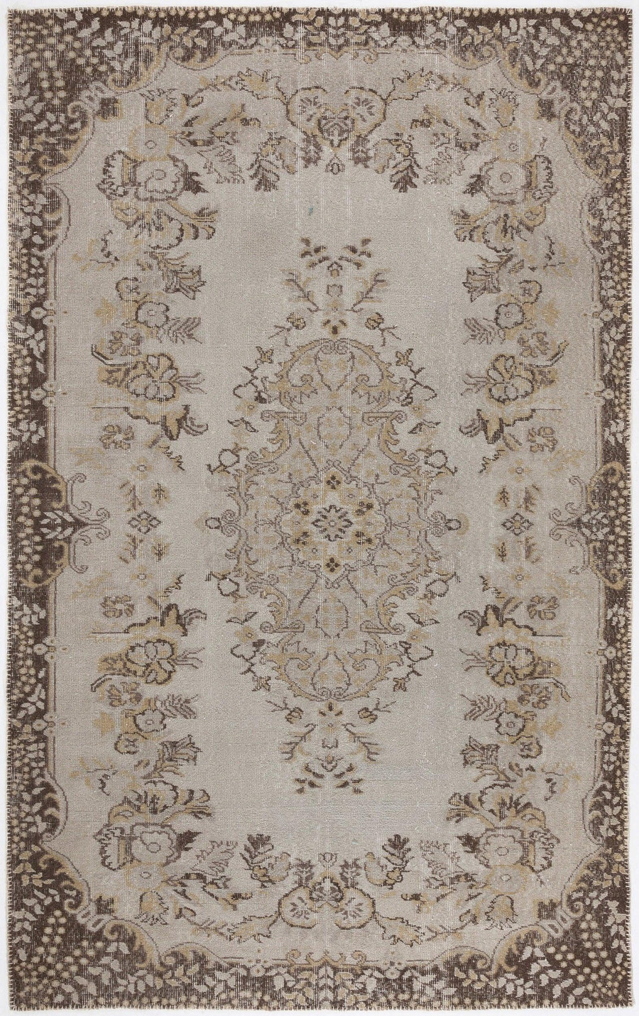 Bej Anadolu Eskitme Klasik Yün Halı 185x295 - Özel Seri