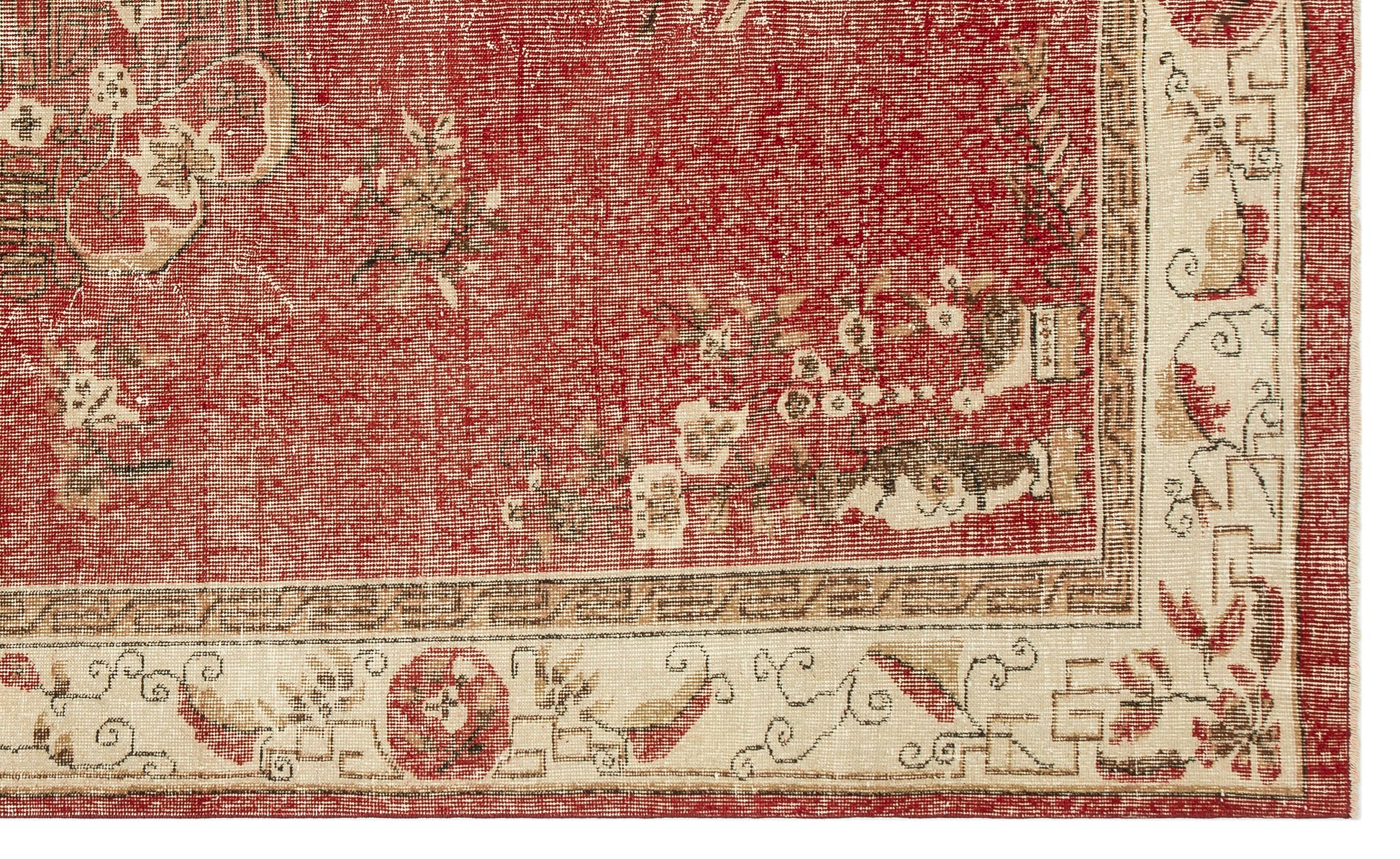 Atina Bej Eskitme Yün El Dokuma Halısı 201 x 315 Apex Unique