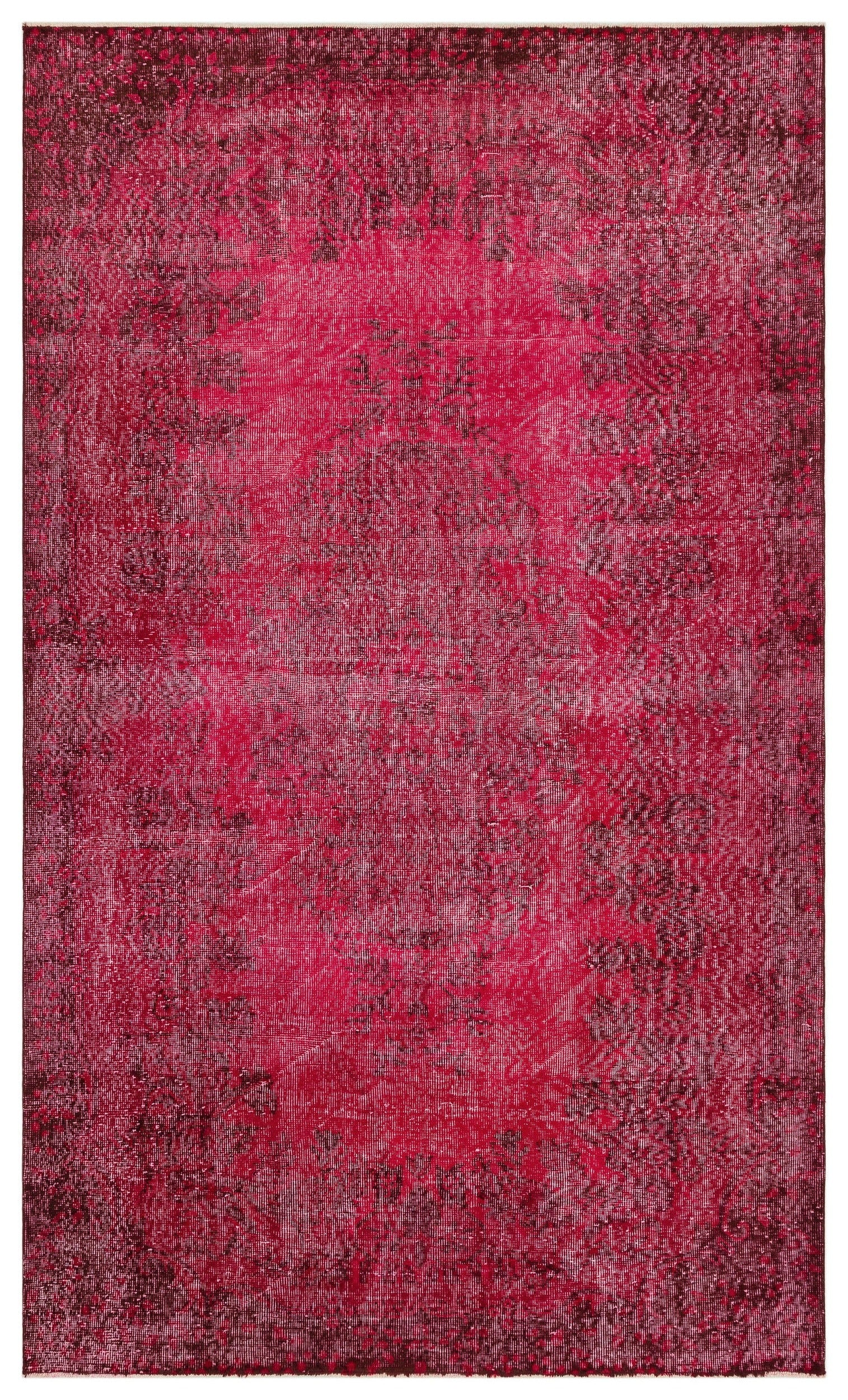 Atina Kırmızı Eskitme Yün El Dokuma Halısı 168 x 280 Apex Unique