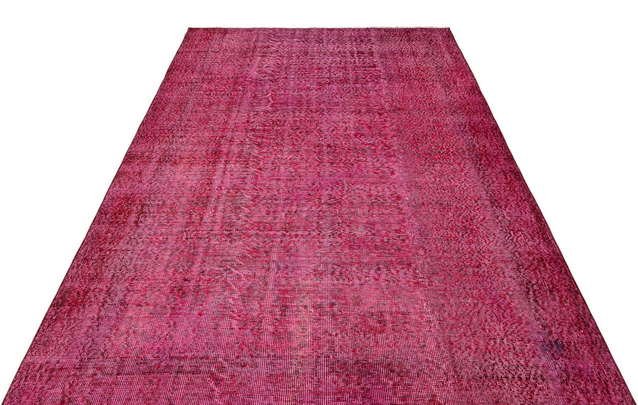 Pembe Anadolu Eskitme Klasik Yün Halı 168x261 - Özel Seri