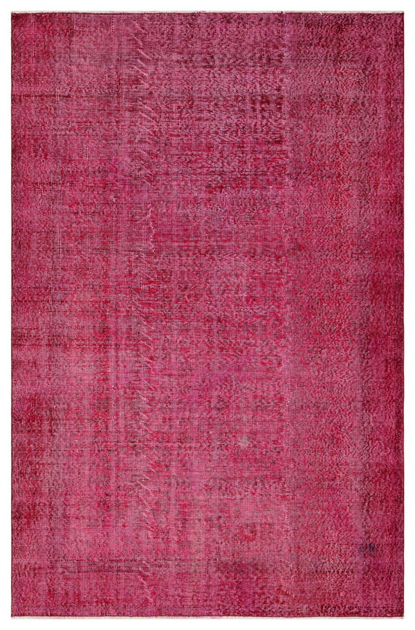 Pembe Anadolu Eskitme Klasik Yün Halı 168x261 - Özel Seri