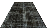Black & Grey Abstract Hand-Knotted Wool Rug 199x302 cm (6'6" x 9'11")