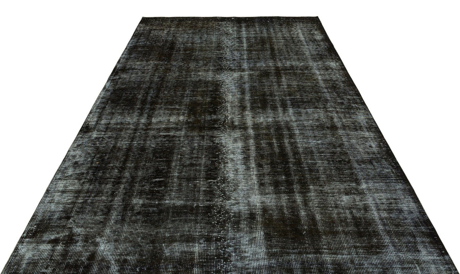 Siyah Eskitme Modern Yün Halı 199x302
