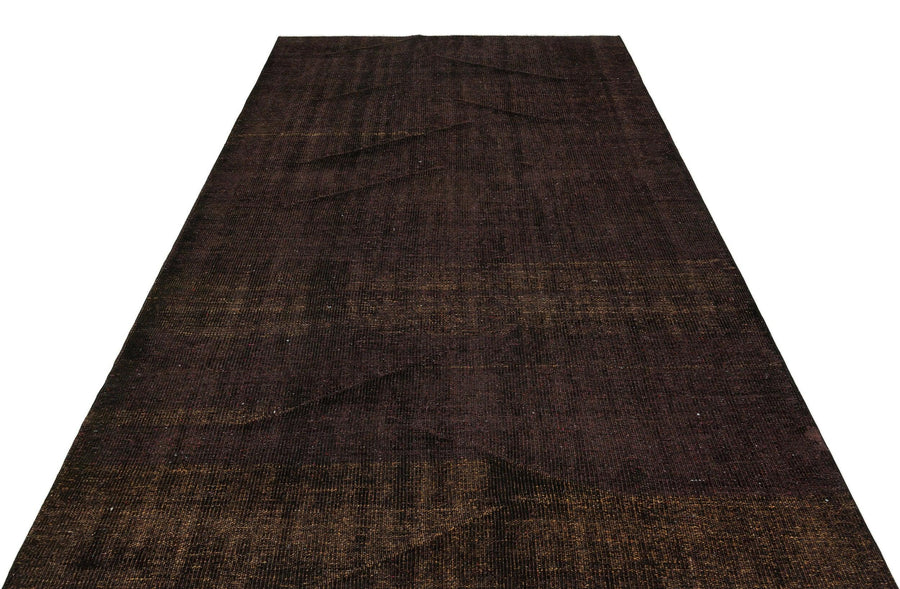 Siyah Eskitme Modern Yün Halı 173x269