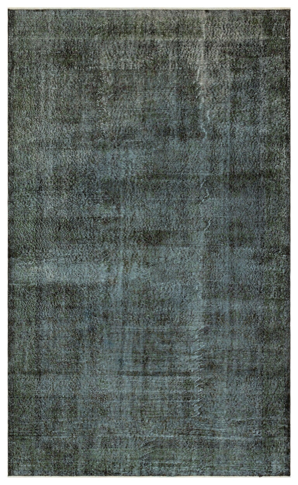 Siyah Eskitme Modern Yün Halı 173x285