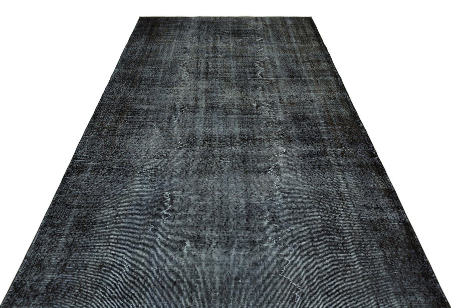 Siyah Eskitme Modern Yün Halı 176x292