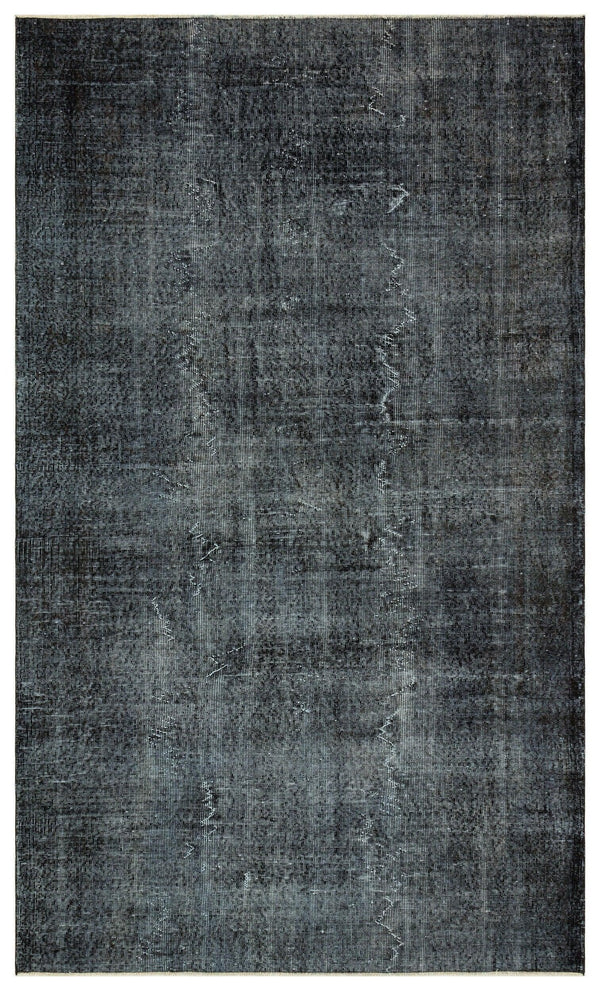 Siyah Eskitme Modern Yün Halı 176x292