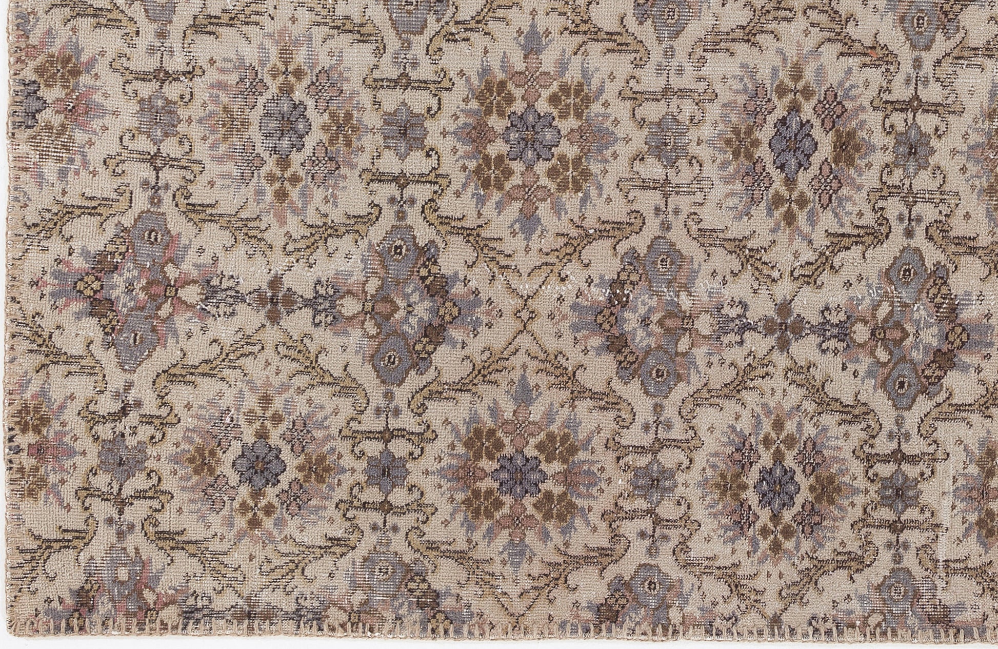 Atina Bej Eskitme Yün El Dokuma Halısı 142 x 250 Apex Unique