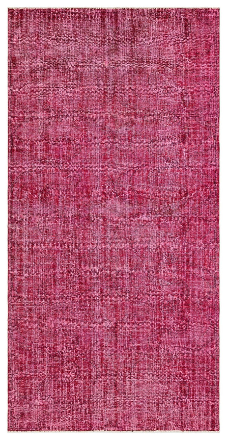 Pembe Anadolu Eskitme Klasik Yün Halı 134x263 - Özel Seri