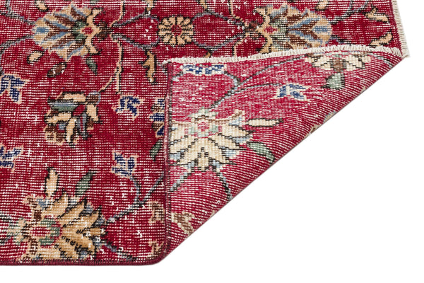 Kırmızı Anadolu Çiçekli Yün Halı 157x260 - Özel Seri