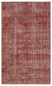 Atina Kırmızı Eskitme Yün El Dokuma Halısı 153 x 256 Apex Unique