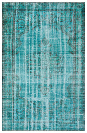 Atina Turkuaz Eskitme Yün El Dokuma Halısı 176 x 281 Apex Unique