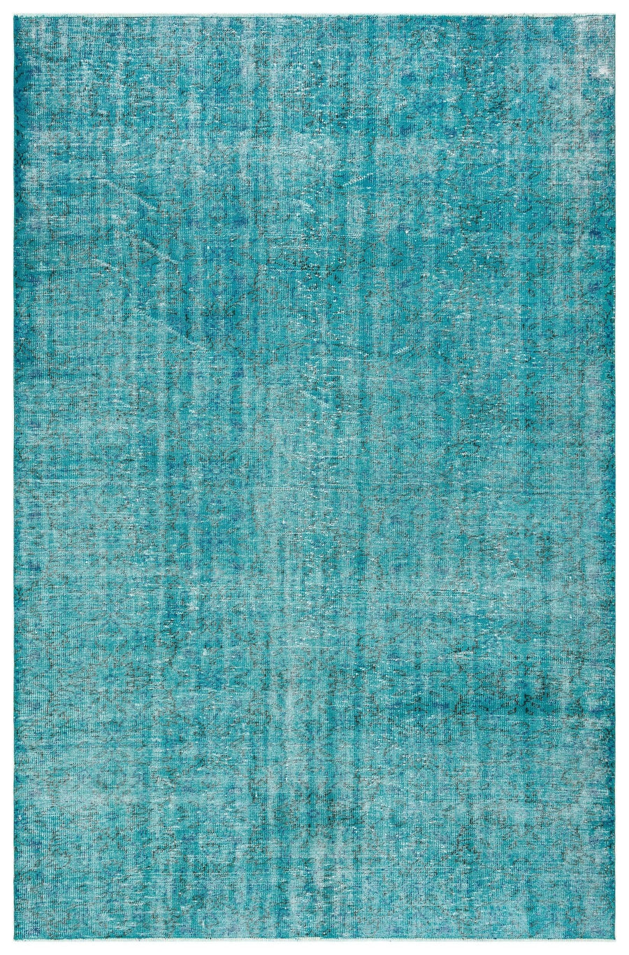 Beyaz Krem Bohem Eskitme Yün Halı 204x310