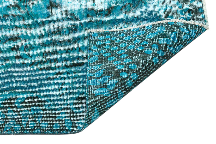 Turkuaz El Dokuma Halı Gri Geçişli Soyut Desen 163x262 cm – Oturma odası kullanımı