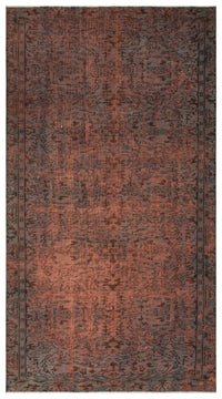 Roter Vintage Teppich aus Wolle mit Blumenmuster 159x298 cm