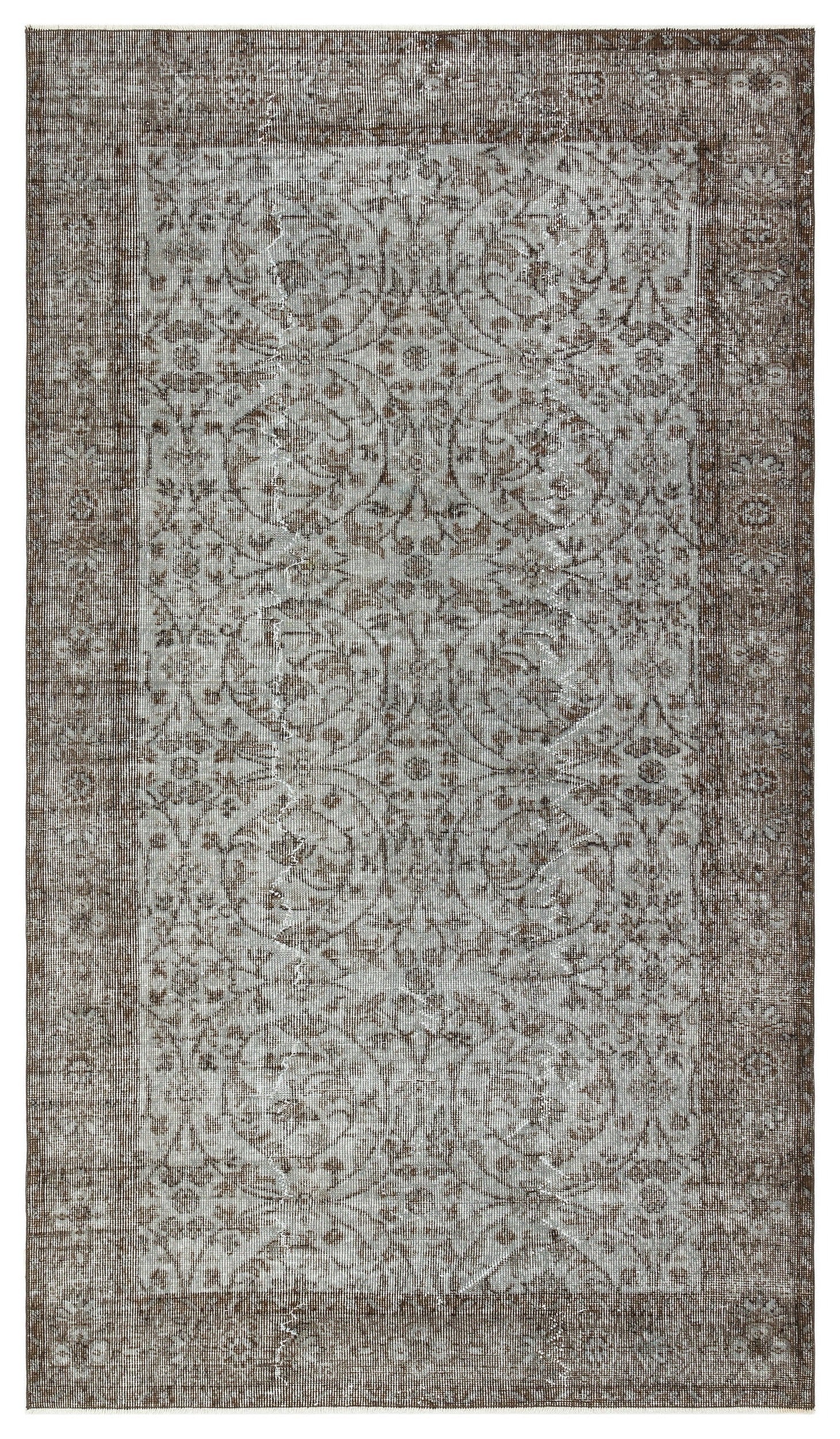 Atina Gri Eskitme Yün El Dokuma Halısı 142 x 247 Apex Unique