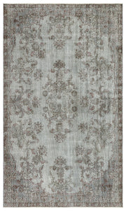 Atina Gri Eskitme Yün El Dokuma Halısı 172 x 292 Apex Unique