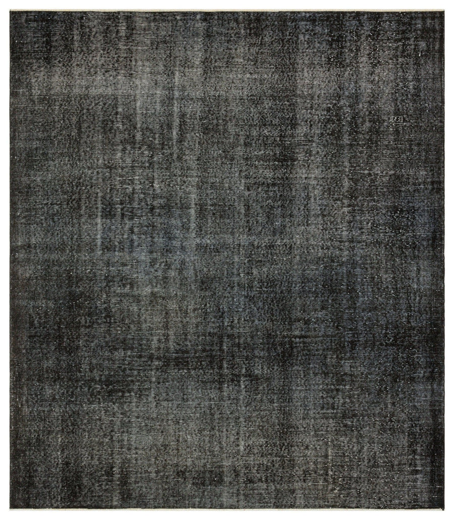 Siyah Eskitme Modern Yün Halı 215x246