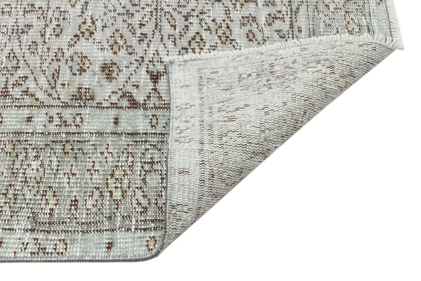 Gri Anadolu Eskitme Geometrik Yün Halı 155x271 - Özel Seri