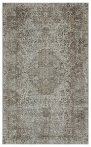 Atina Gri Eskitme Yün El Dokuma Halısı 162 x 268 Apex Unique