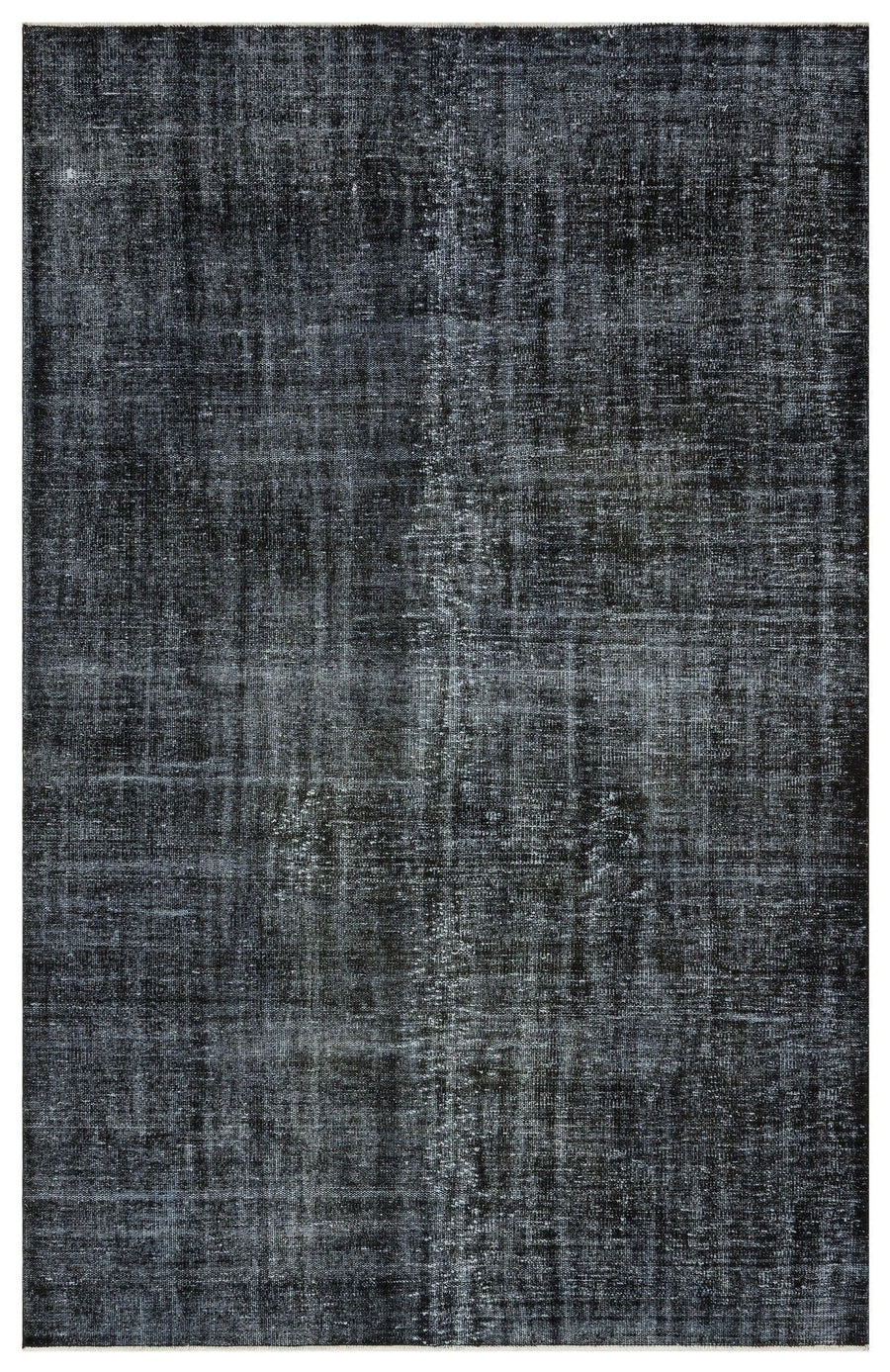 Siyah Eskitme Modern Yün Halı 188x293