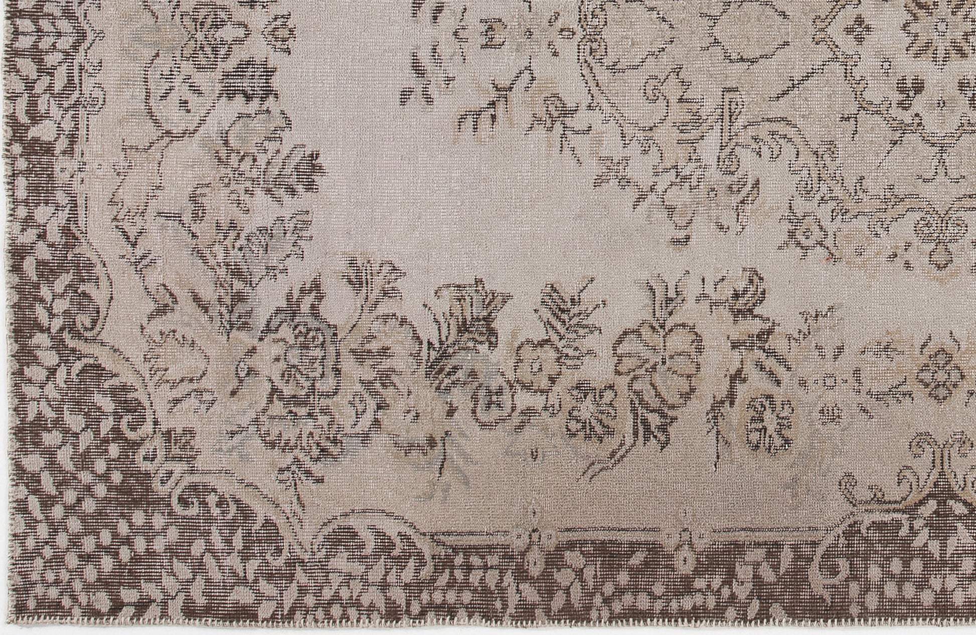 Atina Bej Eskitme Yün El Dokuma Halısı 172 x 270 Apex Unique