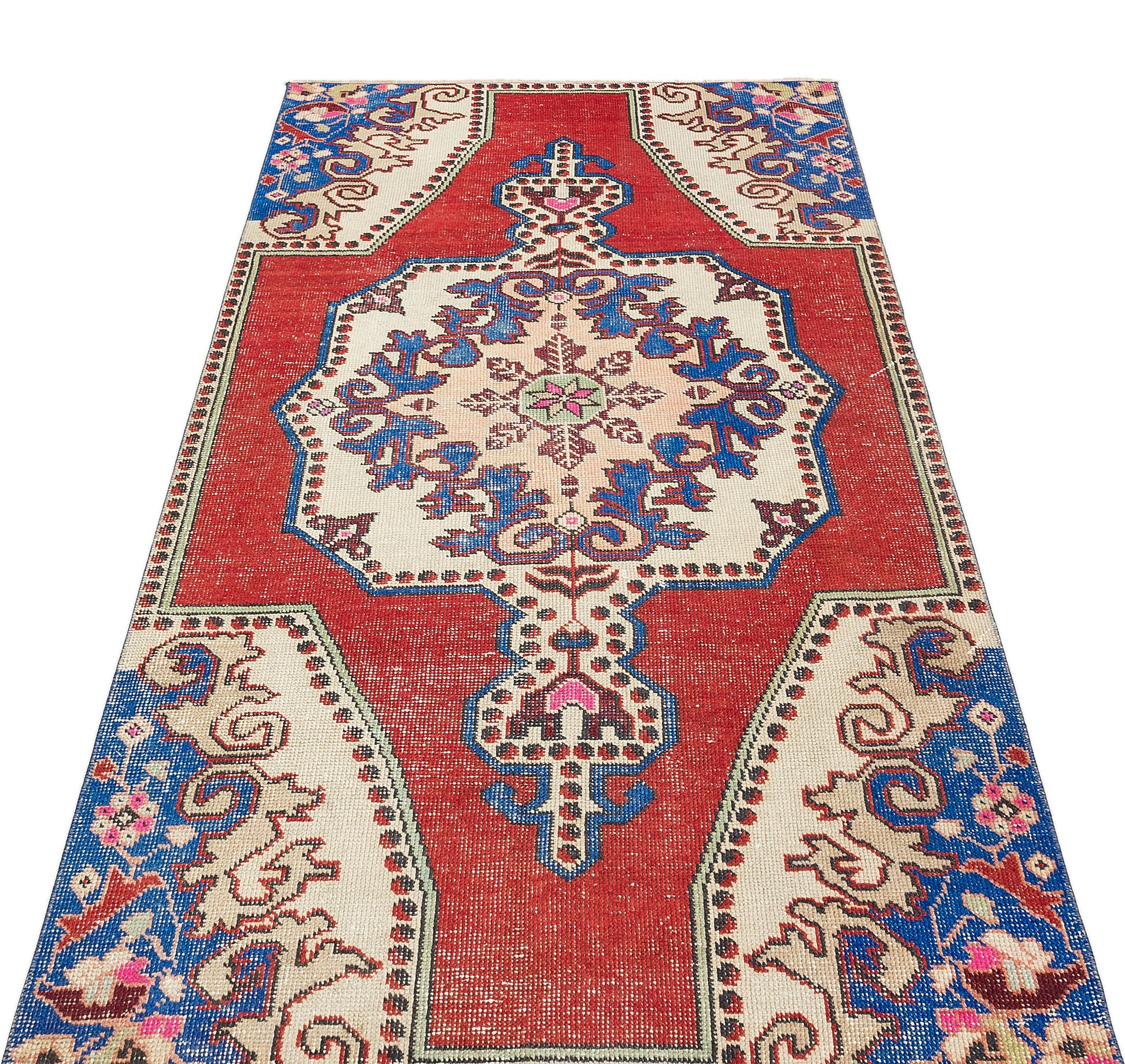 Kavala Kırmızı Klasik Yün El Dokuma Halısı 113 x 201 Apex Unique