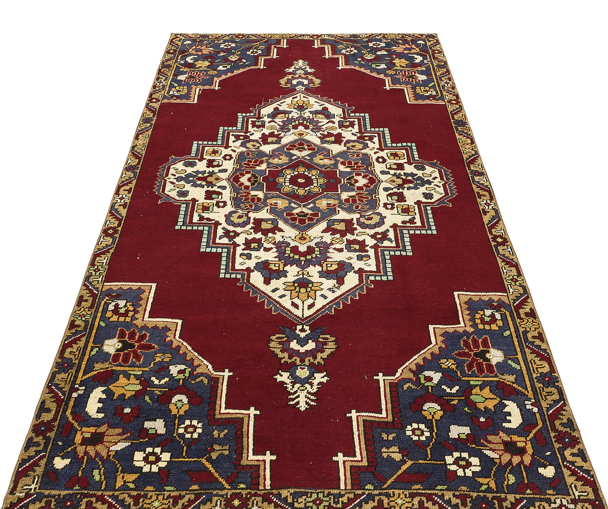 Kavala Kırmızı Klasik Yün El Dokuma Halısı 121 x 216 Apex Unique