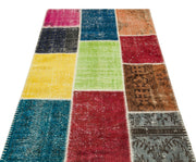Iskece Bej Patchwork Yün El Dokuma Halısı 118 x 178 Apex Unique