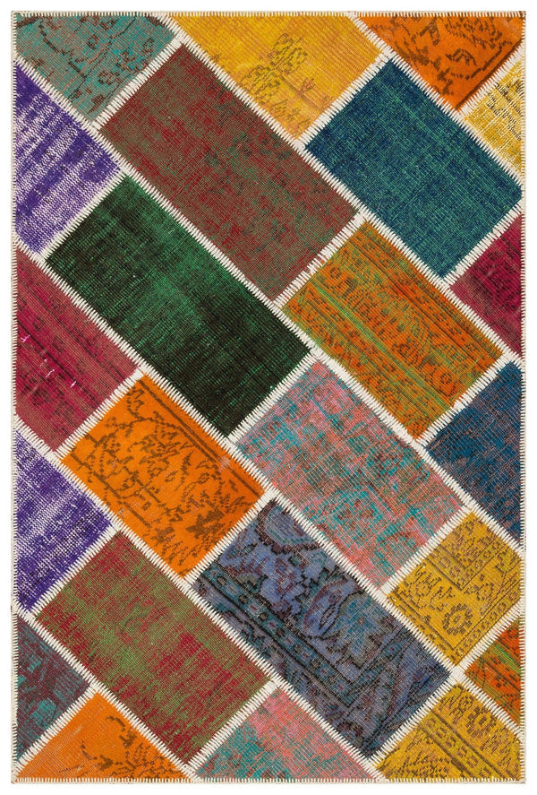 Bej Anadolu Eskitme Modern Yün Halı 121x183 - Özel Seri