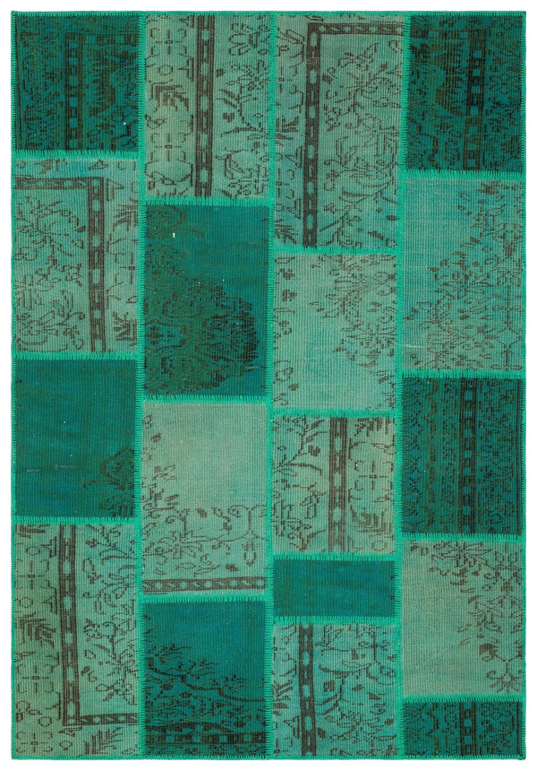 Yeşil Anadolu Bohem Modern Yün Halı 161x232 - Özel Seri