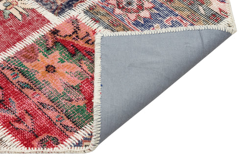 Iskece Bej Patchwork Yün El Dokuma Halısı 163 x 232 Apex Unique