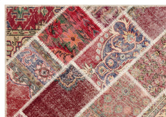 Iskece Bej Patchwork Yün El Dokuma Halısı 163 x 232 Apex Unique